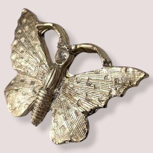 (2/$20) V. Gold Tone Butterfly Brooch